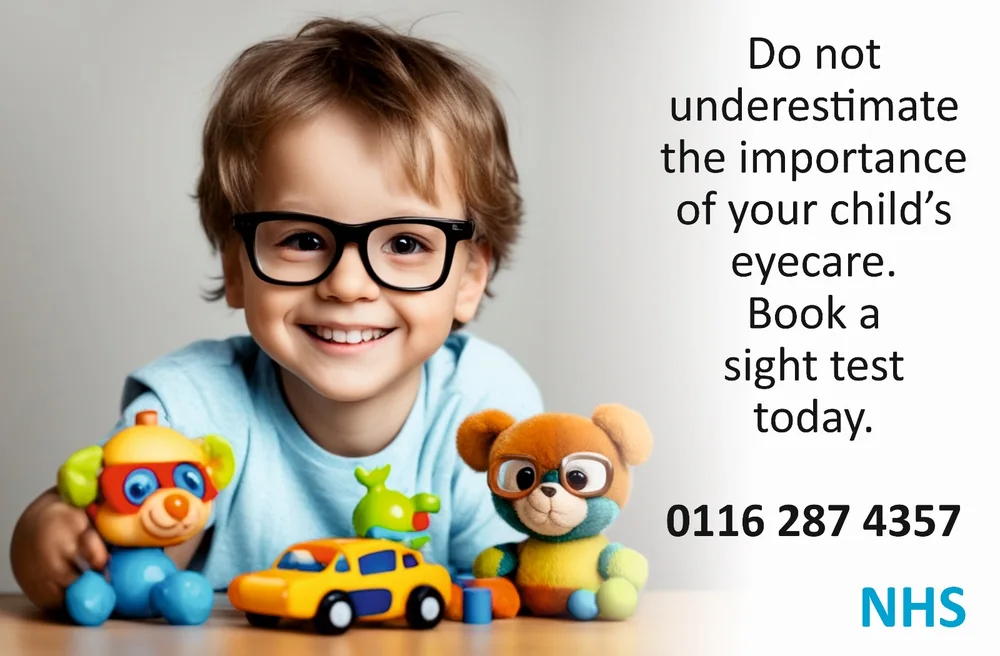 Child with eyeglasses